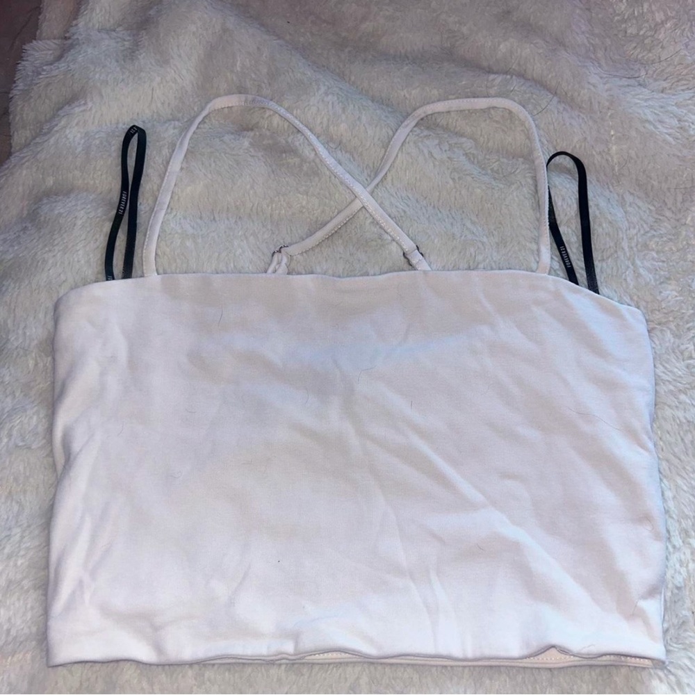 White Bralette with Black Straps
